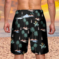 Best Dog Dad Ever - Personalized Unisex Beach Shorts