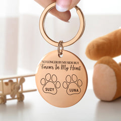 Forever In My Heart - Memorial Gift For Dog Lovers, Cat Lovers - Personalized Keyring