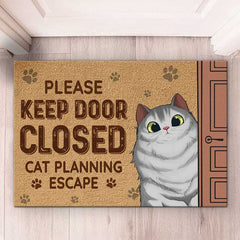 Cats Choose Us We Don't Own Them - Cat Personalized Custom Home Decor Decorative Mat - House Warming Gift For Pet Owners, Pet Lovers