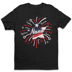 Papa & Kids Firework Star - Family Personalized Custom Unisex T-shirt, Hoodie, Sweatshirt - 4th Of July, Birthday Gift For Dad, Grandpa