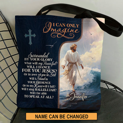 Jesuspirit| Personalized Christian Tote Bag | Jesus I Can Only Imagine