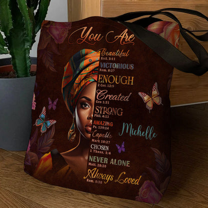 Jesuspirit| Personalized Christian Tote Bag | You Are Never Alone