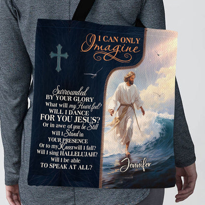 Jesuspirit| Personalized Christian Tote Bag | Jesus I Can Only Imagine