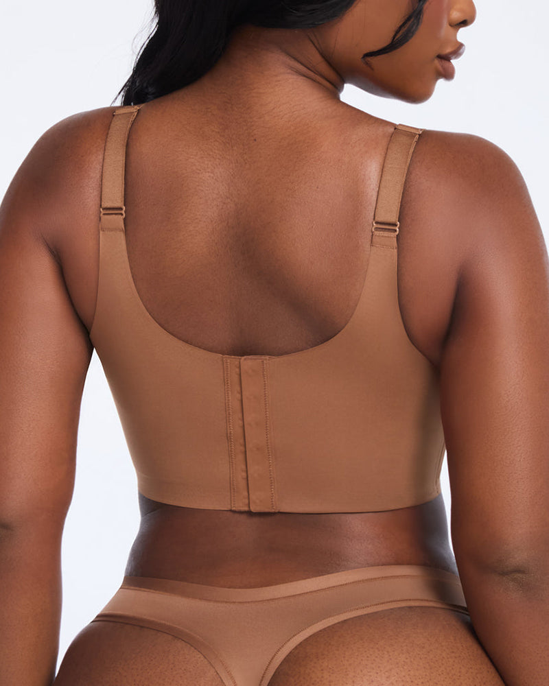 Wireless V-Neck Back & Side Smoothing Bra