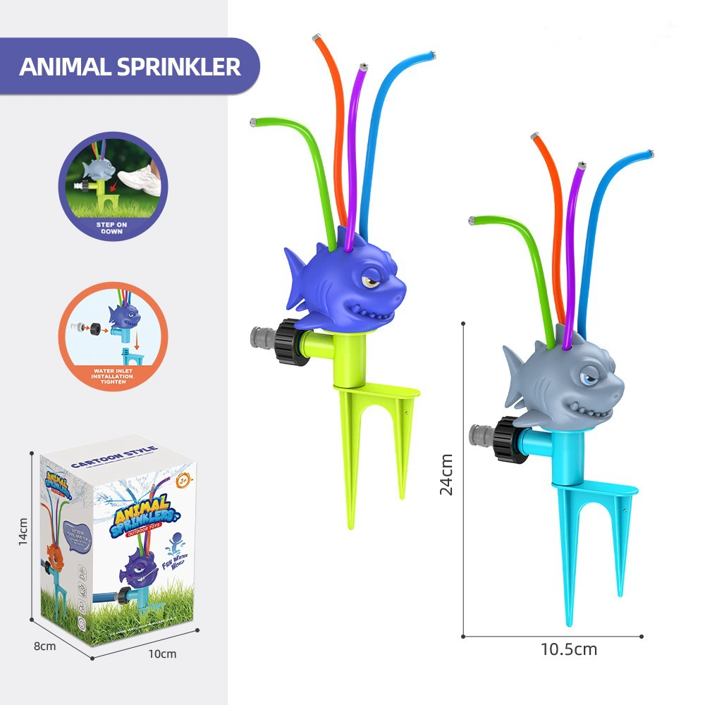 Spinning Cactus Sprinkler - Outdoor Auto Watering Toy for Garden and Backyard Fun