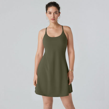 The Ultimate Tummy Control Backless Active Dress