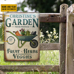 Personalized Garden Herbs and Veggie Customized Classic Metal Signs - Garden Signs - Gift For Garden Lovers