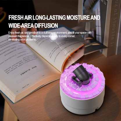 Cannon of Aromas: Artistic 7-Color Cracked Ultrasonic Humidifier & Diffuser – Turn Your Home Into a Relaxing Haven!