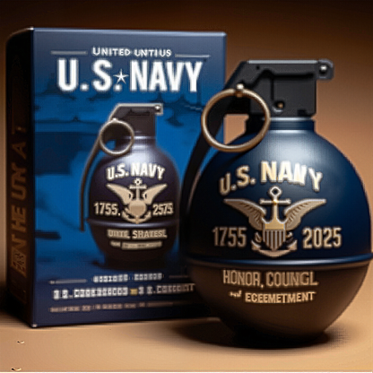 250th Anniversary U.S. Armed Forces Grenade Resin Craft - Commemorative Desktop and Car Decor