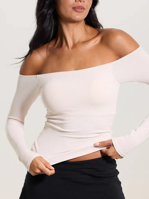 Built-In Bra Off Shoulder Top