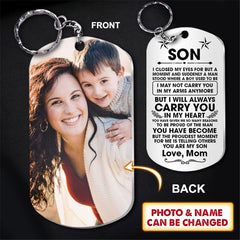 Custom Keychain Gift For Son - Personalized Gifts For Son - I Closed My Eyes For But A Moment And Suddenly Aluminium Keychain