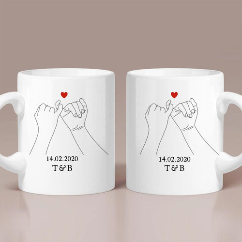 Custom Couple Mug 3 Styles - Personalized White Mug - Gifts for Valentine's Day, Anniversaries, Birthdays, Special Occasions