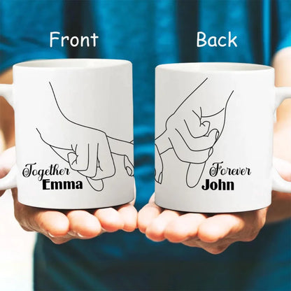 Custom Couple Mug 3 Styles - Personalized White Mug - Gifts for Valentine's Day, Anniversaries, Birthdays, Special Occasions