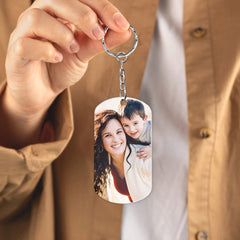 Custom Keychain Gift For Son - Personalized Gifts For Son - I Closed My Eyes For But A Moment And Suddenly Aluminium Keychain