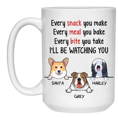 Watching You, Funny Personalized Mug, Gift for Dog Lovers