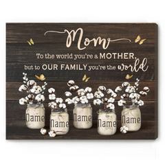 Mothers Day Personalized Gifts for Mom, Mom Sign with Kids Names, Gift for Mom From Daughter Birthday