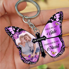 God Has You In His Arms - In Loving Memory Gifts - Personalized Custom Butterfly Keychain