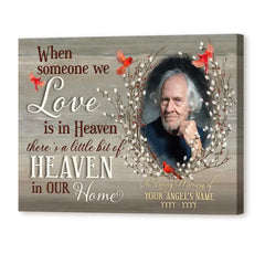 Custom Memorial Photo Gifts, Sympathy Gift Ideas, There’s a Little Bit Of Heaven in Our Home