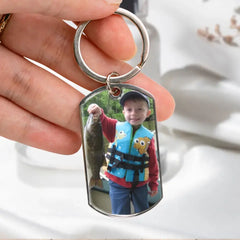 They Fish Beside Us Everyday - Personalized Engraved Stainless Steel Keychain