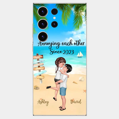 Doll Couple Hugging Kissing On The Beach Personalized Phone Case