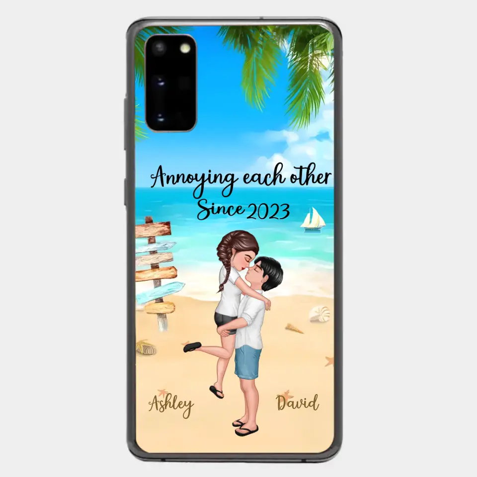 Doll Couple Hugging Kissing On The Beach Personalized Phone Case