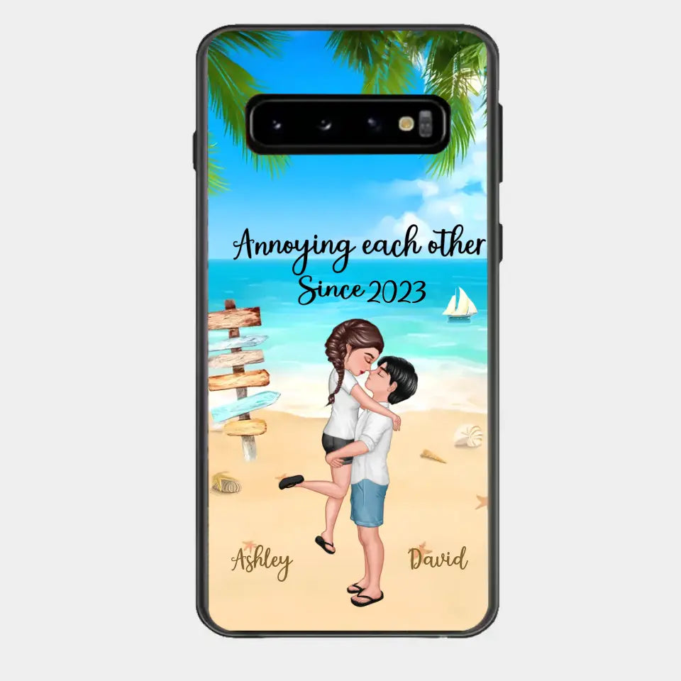 Doll Couple Hugging Kissing On The Beach Personalized Phone Case