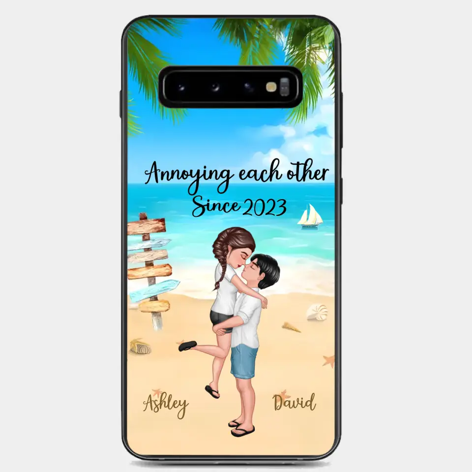 Doll Couple Hugging Kissing On The Beach Personalized Phone Case