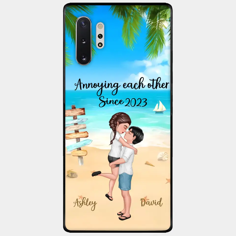 Doll Couple Hugging Kissing On The Beach Personalized Phone Case