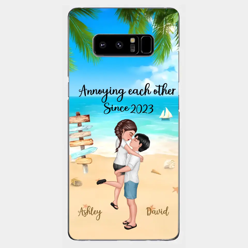 Doll Couple Hugging Kissing On The Beach Personalized Phone Case