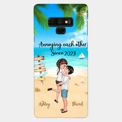 Doll Couple Hugging Kissing On The Beach Personalized Phone Case