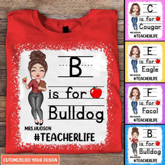 Personalized School Mascot Custom Teacher T-Shirt, Custom Gifts For Teacher