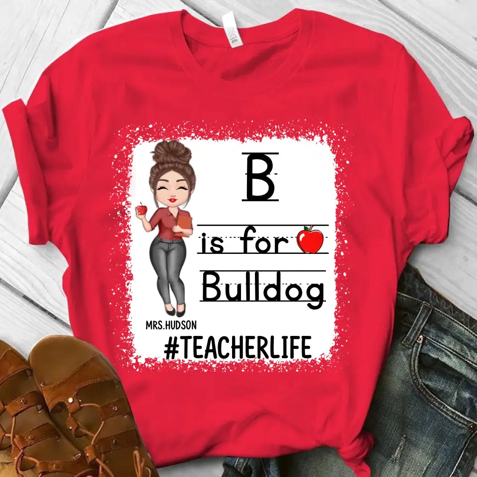 Personalized School Mascot Custom Teacher T-Shirt, Custom Gifts For Teacher