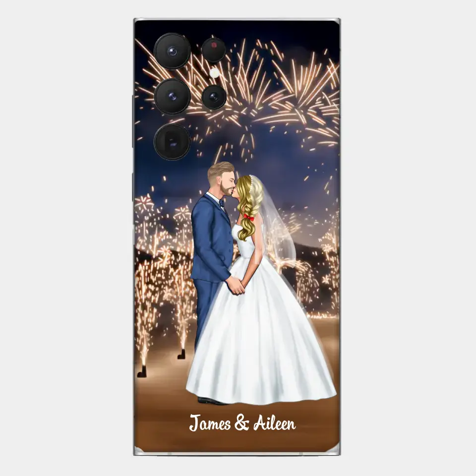 Personalized Phone Cace for Couples, Wedding Gifts,Fireworks