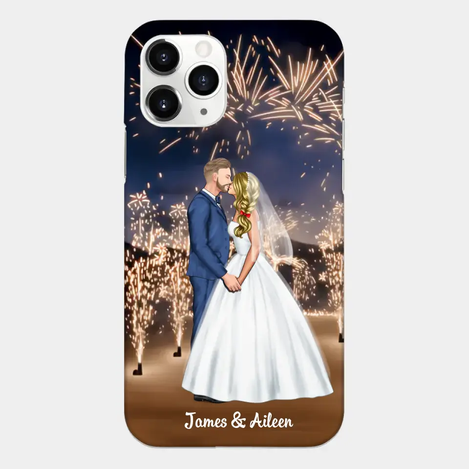 Personalized Phone Cace for Couples, Wedding Gifts,Fireworks