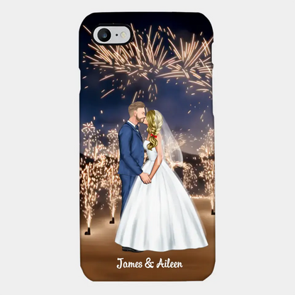 Personalized Phone Cace for Couples, Wedding Gifts,Fireworks