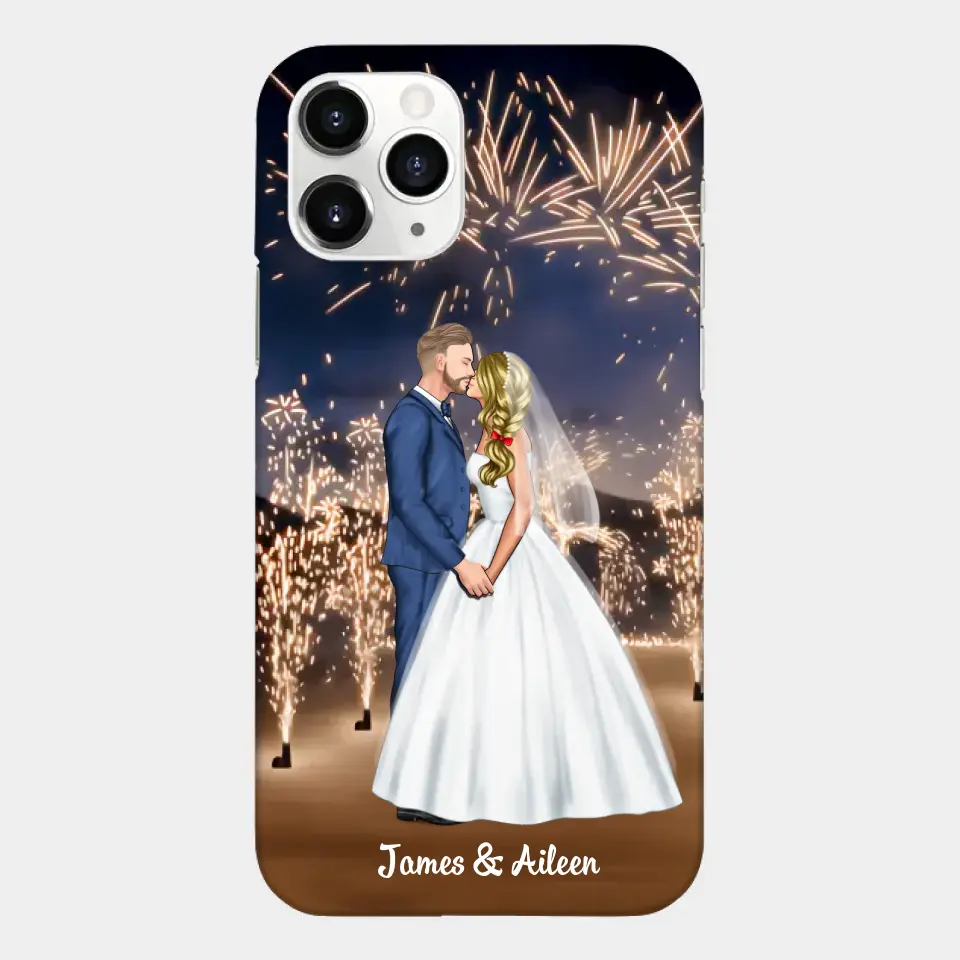 Personalized Phone Cace for Couples, Wedding Gifts,Fireworks