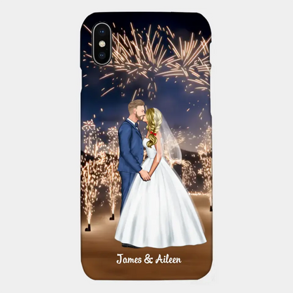 Personalized Phone Cace for Couples, Wedding Gifts,Fireworks