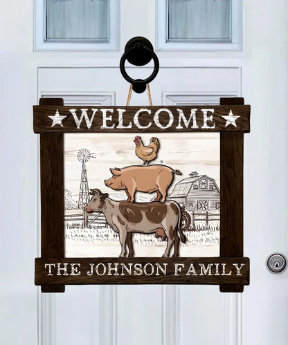 Personalized Farming Wood Sign Gift For Farmer