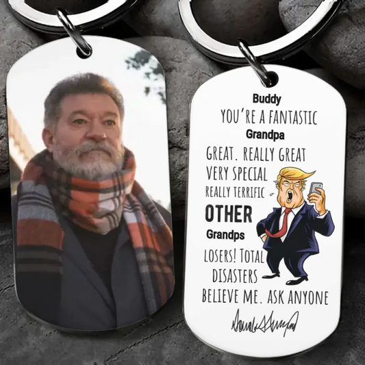 You're A Fantastic Grandpa Metal Keychain
