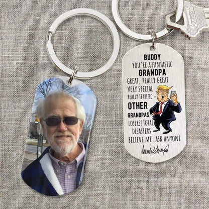 You're A Fantastic Grandpa Metal Keychain