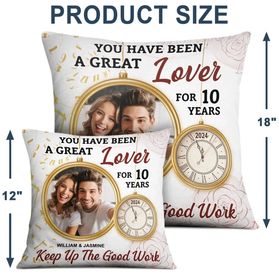 Custom Photo Keep Up The Good Work - Gift For Couples - Personalized Pillow