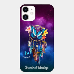 Butterfly Dreamcatcher Grandma's Blessings Nana Mommy Personalized Phone case