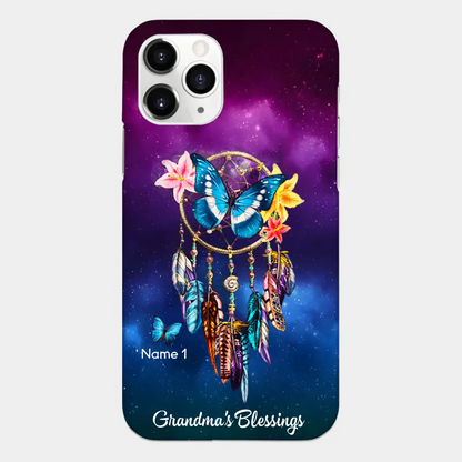 Butterfly Dreamcatcher Grandma's Blessings Nana Mommy Personalized Phone case
