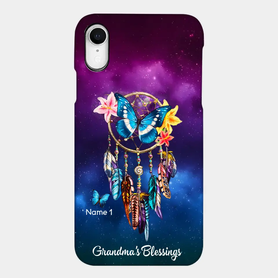 Butterfly Dreamcatcher Grandma's Blessings Nana Mommy Personalized Phone case