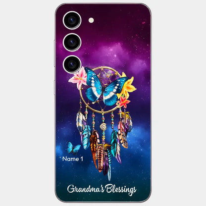 Butterfly Dreamcatcher Grandma's Blessings Nana Mommy Personalized Phone case
