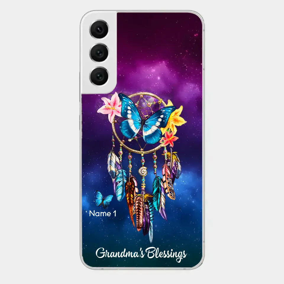 Butterfly Dreamcatcher Grandma's Blessings Nana Mommy Personalized Phone case