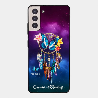 Butterfly Dreamcatcher Grandma's Blessings Nana Mommy Personalized Phone case