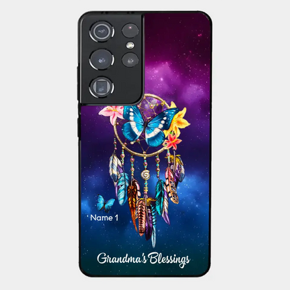 Butterfly Dreamcatcher Grandma's Blessings Nana Mommy Personalized Phone case