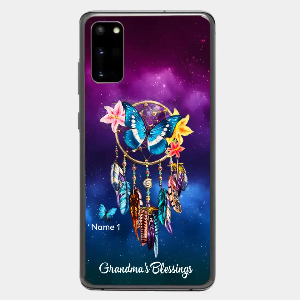 Butterfly Dreamcatcher Grandma's Blessings Nana Mommy Personalized Phone case