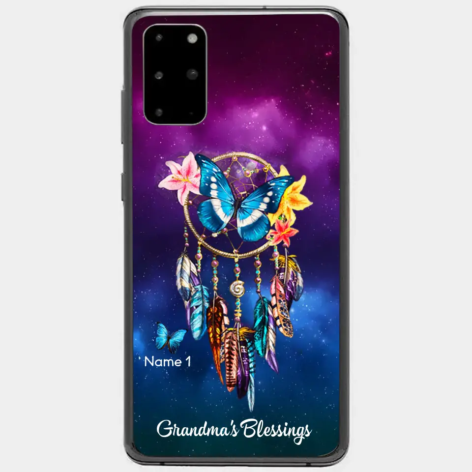 Butterfly Dreamcatcher Grandma's Blessings Nana Mommy Personalized Phone case